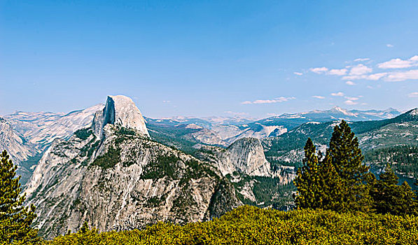 风景,优胜美地山谷,半圆顶,优胜美地国家公园,加利福尼亚,美国,北美