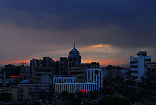 北京建国门桥夜景