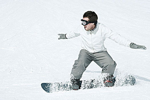 男青年,滑雪板,动态照片,全身