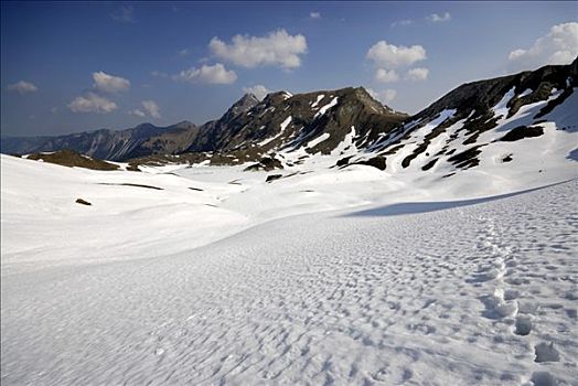 湖,冬天,阿尔卑斯山,奥地利,欧洲