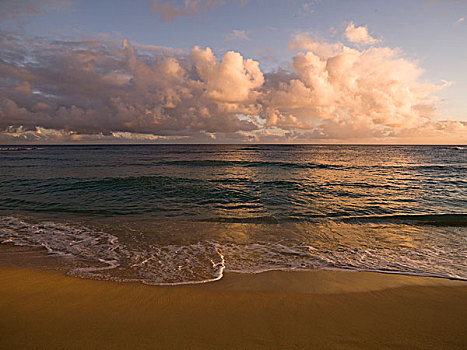 沙滩,坡伊普,考艾岛,夏威夷