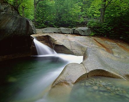 河,弗兰科尼亚山峡州立公园,新罕布什尔,美国