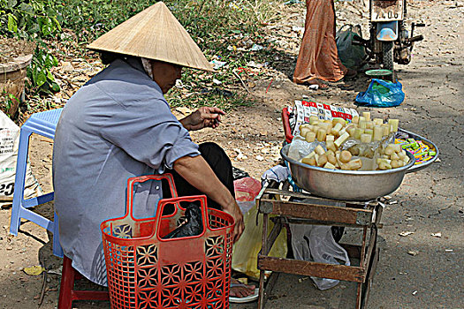 水果,摊贩,越南