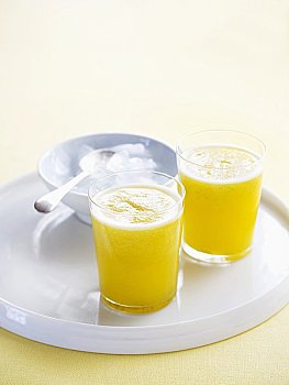 果汁,菠萝,橙色
