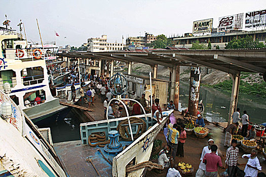 城市,达卡,孟加拉,六月,2007年