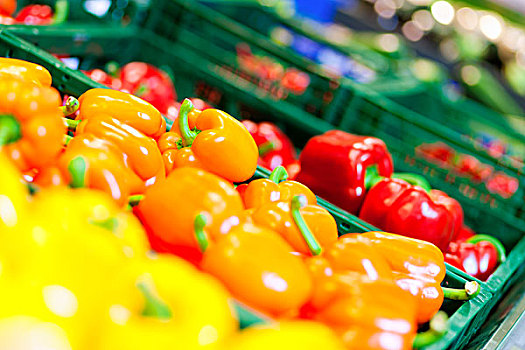 蔬菜,柿子椒,台案,超市