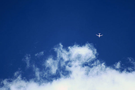蓝天与飞机