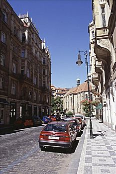 建筑,街道,老城广场,布拉格,捷克共和国