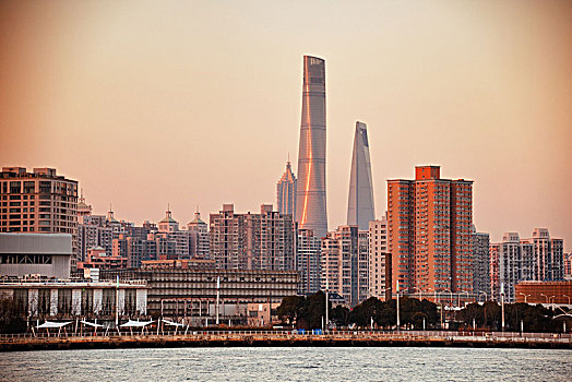 上海,天际线,摩天大楼