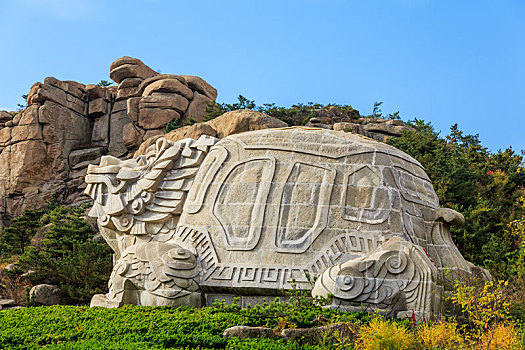 中国山东省青岛市崂山巨峰风景区石海龟