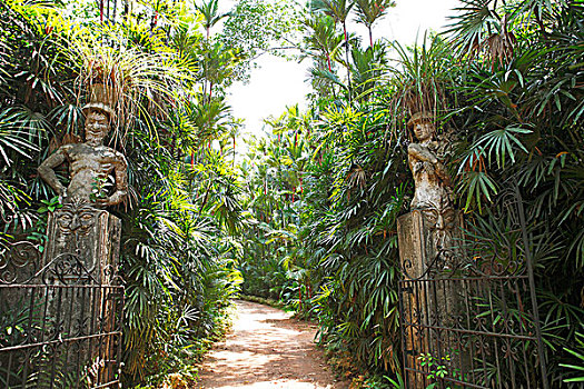 雕塑,公园,入口,花园,西部,省,斯里兰卡,亚洲