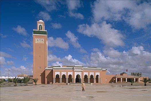 摩洛哥,阿尤恩,全景,清真寺