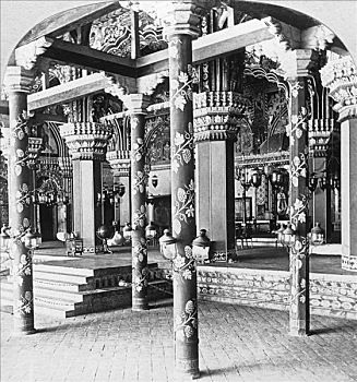 大厅,宫殿,公主,坦贾武尔,印度