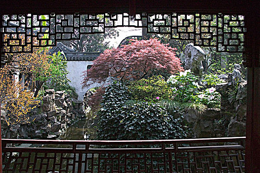 风景,传统,中式花园,豫园,上海,中国