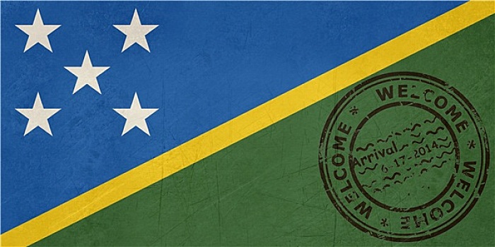 欢迎,所罗门群岛,旗帜,护照