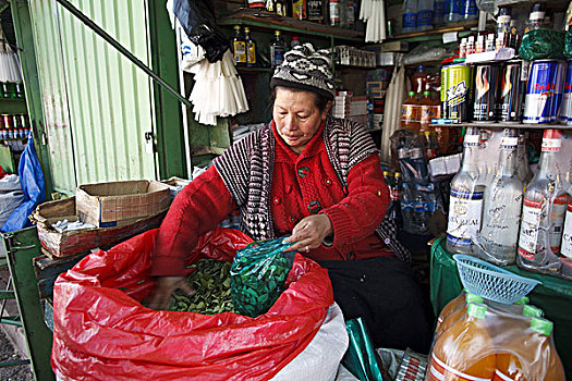 玻利维亚,波托西地区,市场,女人,销售
