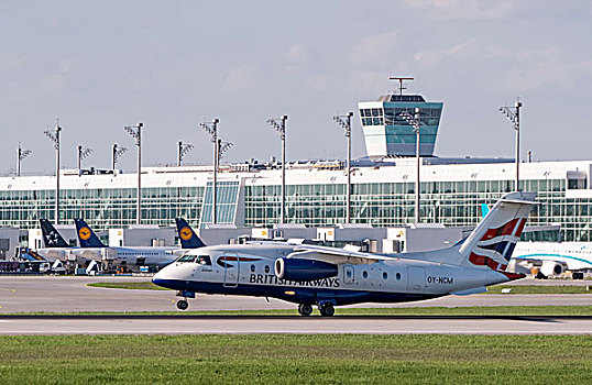 英国航空公司,注册,数字,降落,慕尼黑,机场,上巴伐利亚,巴伐利亚,德国,欧洲