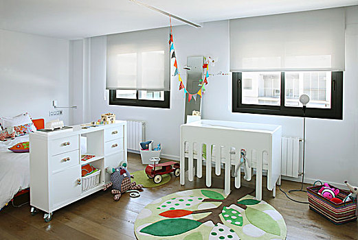 白色,家具,彩色,圆,地毯,时尚,树,创意,现代,童房