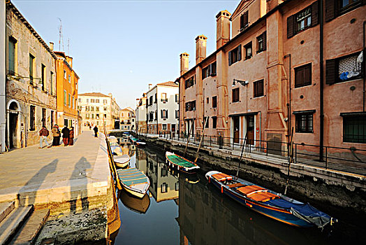 房子,运河,区域,威尼斯,威尼托,意大利,欧洲