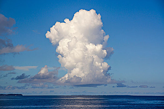 积云,上方,海洋,帕劳,大洋洲