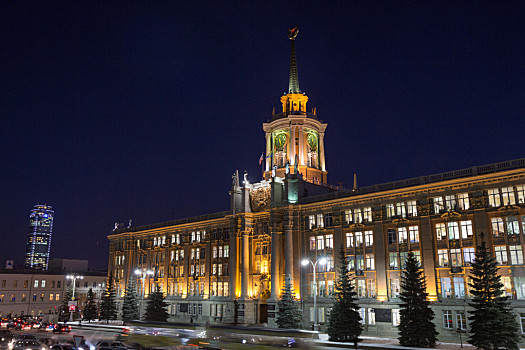 叶卡捷琳堡夜景图片