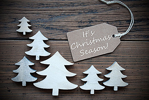标签,树,圣诞季节