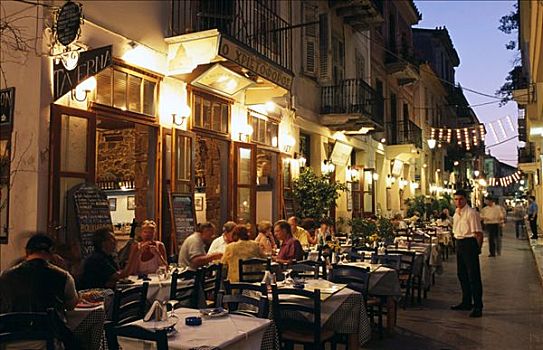 酒馆,纳夫普利翁,伯罗奔尼撒半岛,希腊