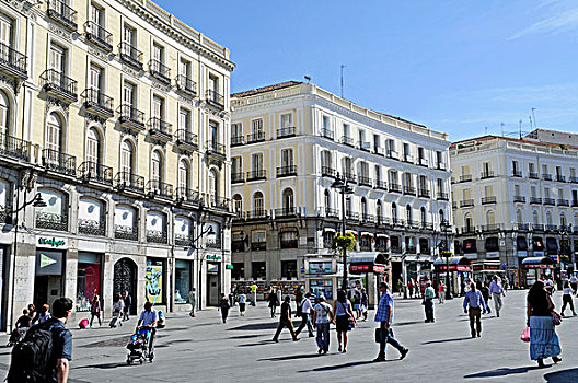 广场,马德里,西班牙,欧洲