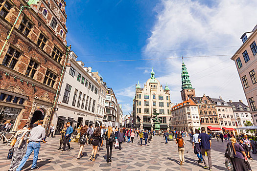 丹麦,哥本哈根,步行街,购物街,购物