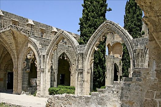 博拉帕斯修道院,凯里尼亚,塞浦路斯北部,欧洲