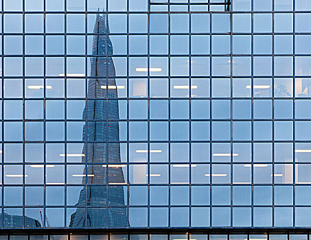 摩天大楼,碎片,反射,窗户,北方,壳,建筑,伦敦,英国