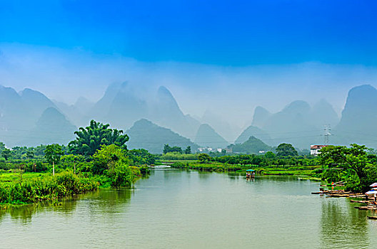 桂林,阳朔,漂亮,风景,山,河