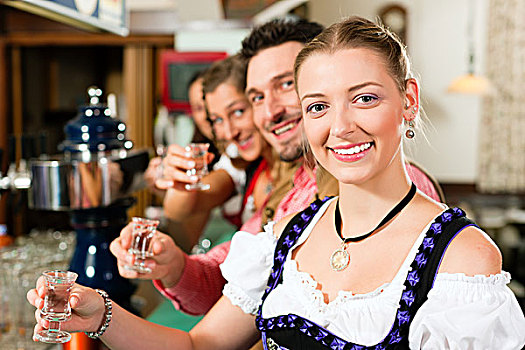 人,巴伐利亚,喝,酒,酒吧,开心