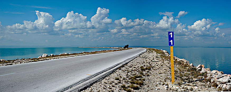 加勒比,古巴,圣克拉拉,圣马利亚,道路,海洋,巴伊亚,远景