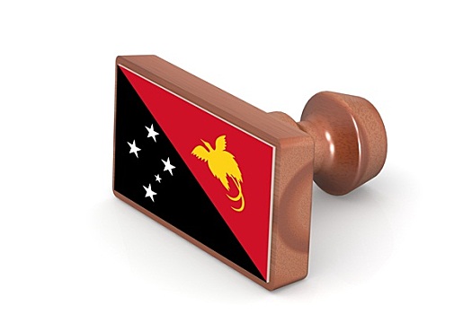 木质,图章,巴布亚新几内亚,旗帜
