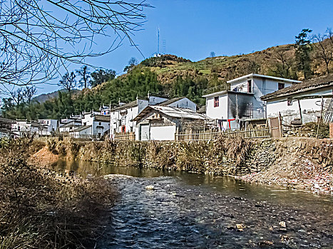 江西省婺源县赋春镇长溪村居民住宅建筑景观