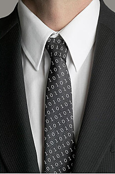 男人,二进制码,领带