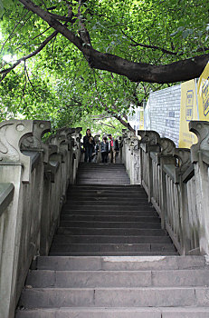 中国重庆市渝中区山城步道阶梯