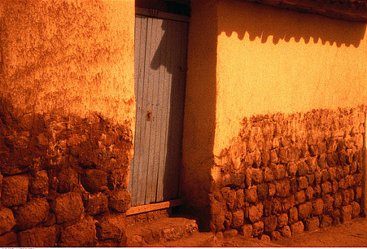 门,房子,库斯科,秘鲁