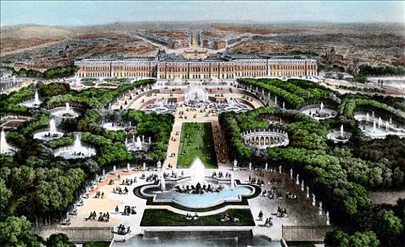 凡尔赛宫,巴黎,法国,早,20世纪