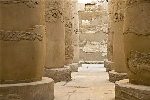 柱子,卡尔纳克神庙,复杂,路克索神庙,埃及