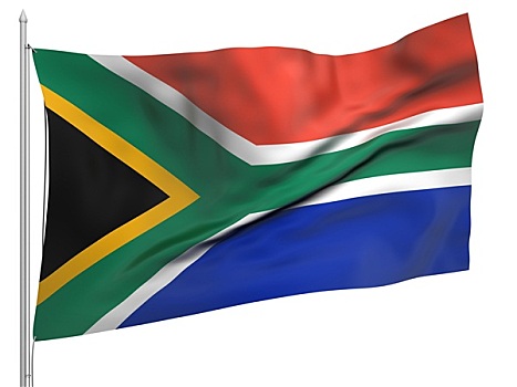 飞,旗帜,南非,国家