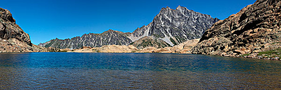 美国,华盛顿,高山,湖,荒野,攀升