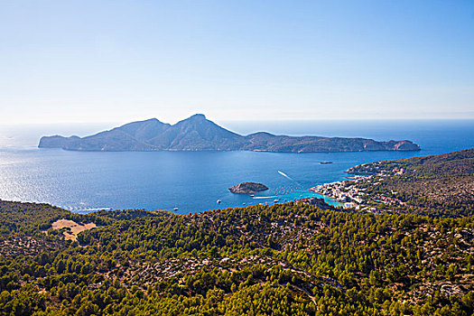 俯视图,海岸,岛屿,马略卡岛,西班牙