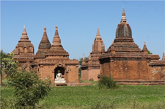 古老,庙宇,蒲甘,缅甸