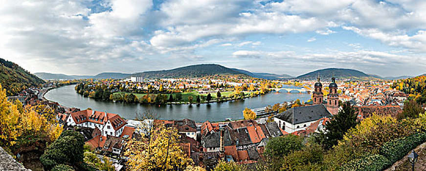 米尔顿堡,巴伐利亚,德国,全景,前景