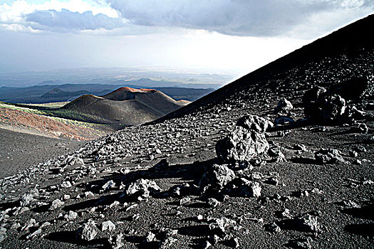 意大利,西西里,埃特纳火山,火山