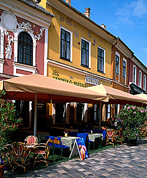 建筑,街边咖啡厅,圣安德烈,匈牙利