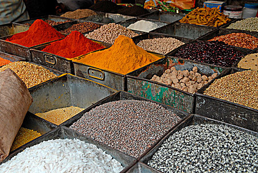 调味品,扁豆,拉贾斯坦邦,印度,亚洲