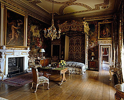 卧室,排列,17世纪,挂毯,比利时,非洲,北美,亚洲,欧洲,家具